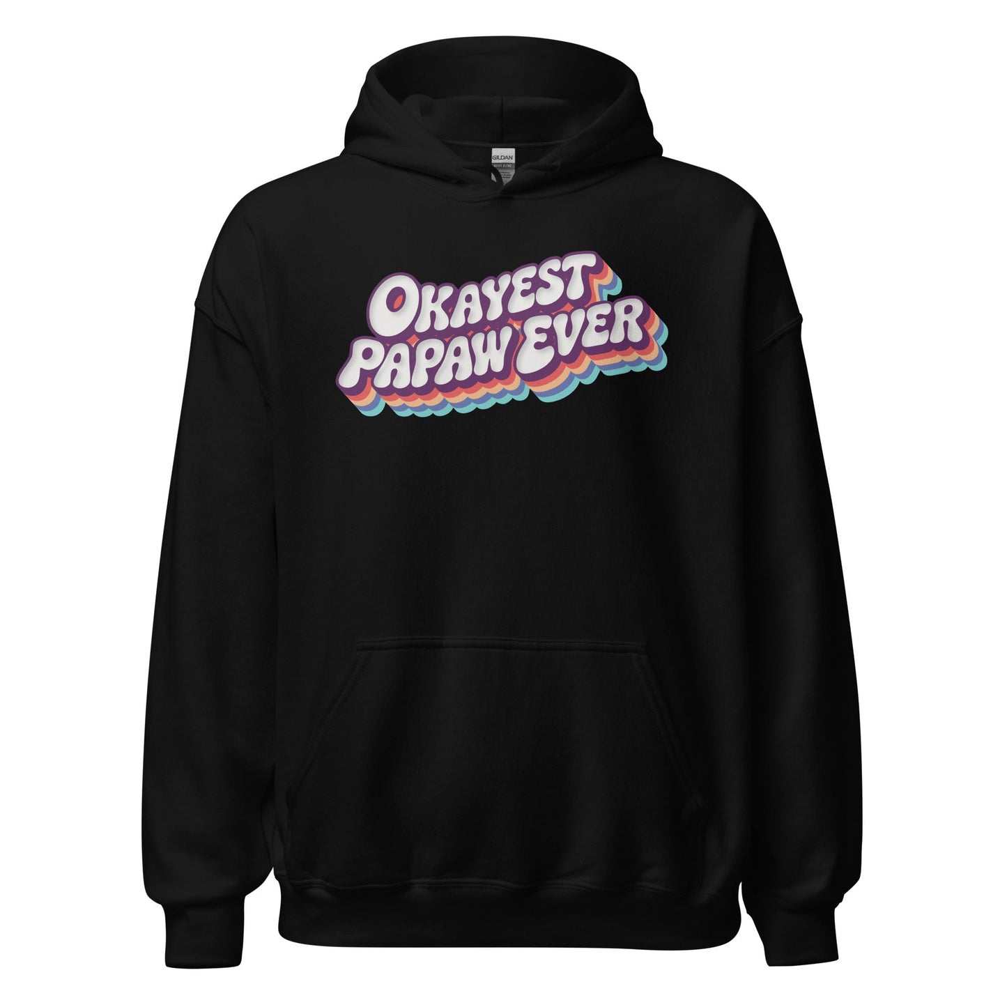 Okayest Papaw Ever Retro Typography Hoodie - Inken Image