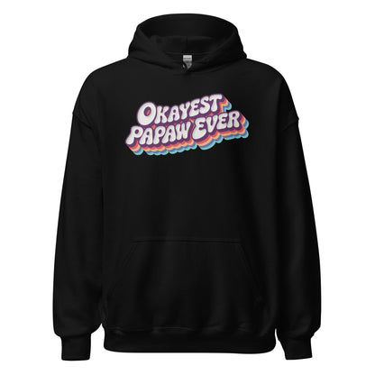 Okayest Papaw Ever Retro Typography Hoodie - Inken Image