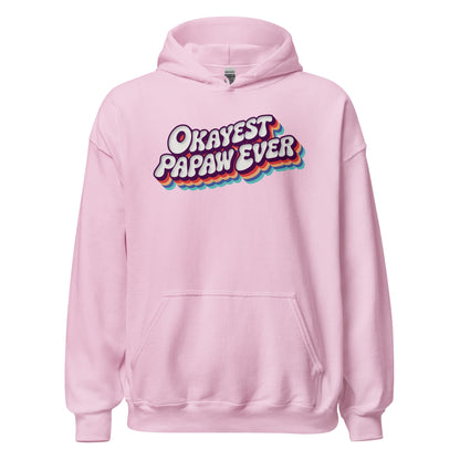 Okayest Papaw Ever Retro Typography Hoodie - Inken Image