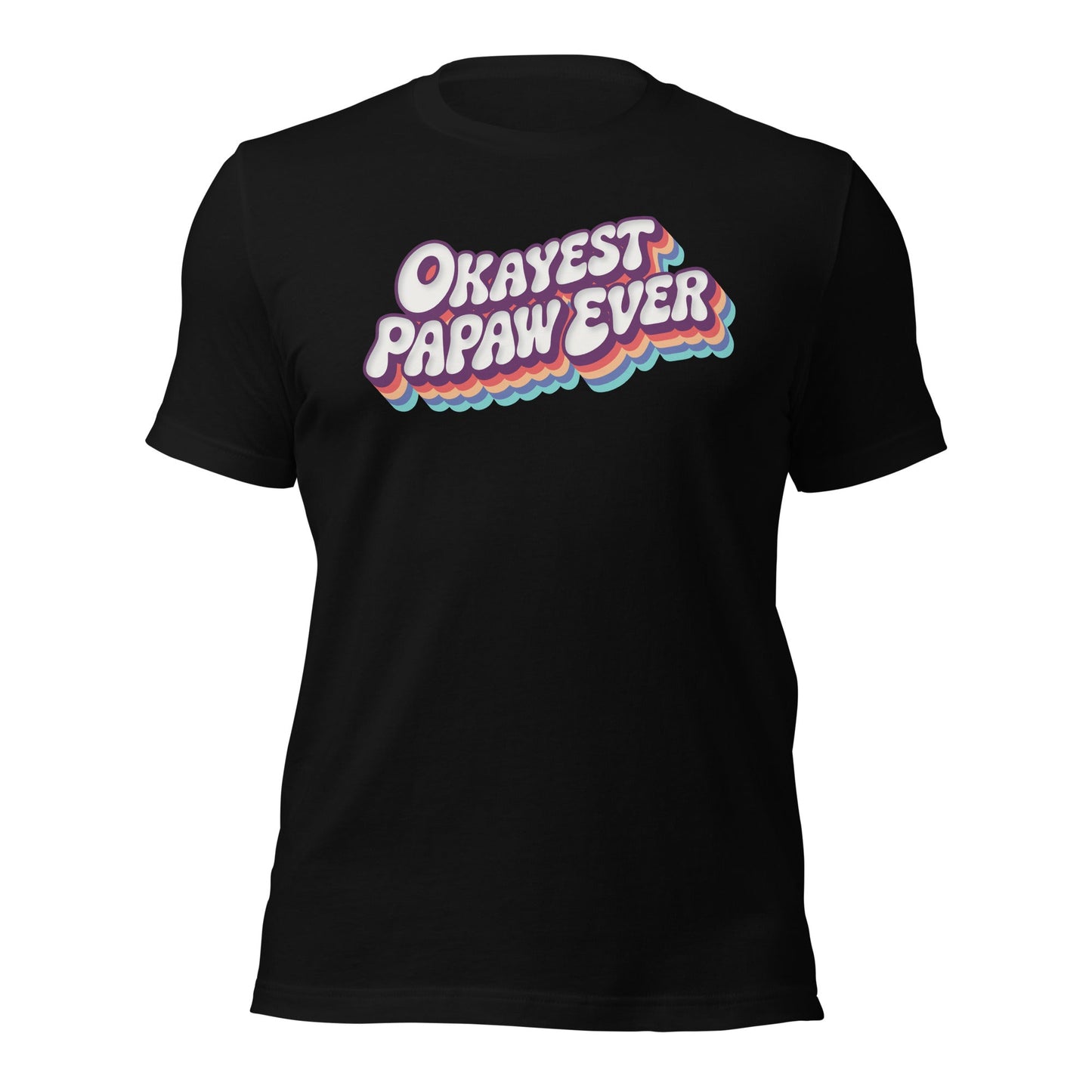 Okayest Papaw Ever Retro Typography T-Shirt - Inken Image