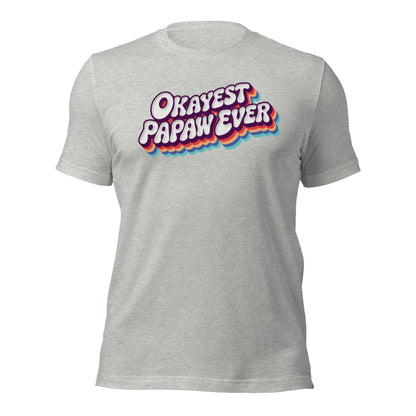 Okayest Papaw Ever Retro Typography T-Shirt - Inken Image