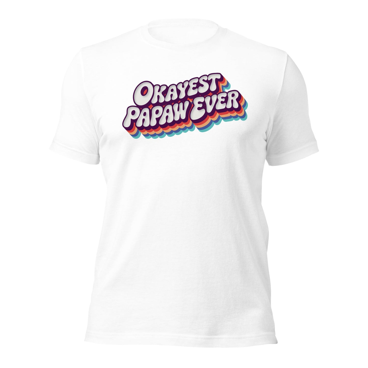 Okayest Papaw Ever Retro Typography T-Shirt - Inken Image