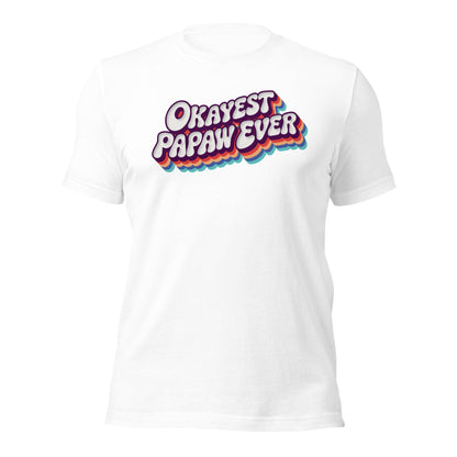 Okayest Papaw Ever Retro Typography T-Shirt - Inken Image