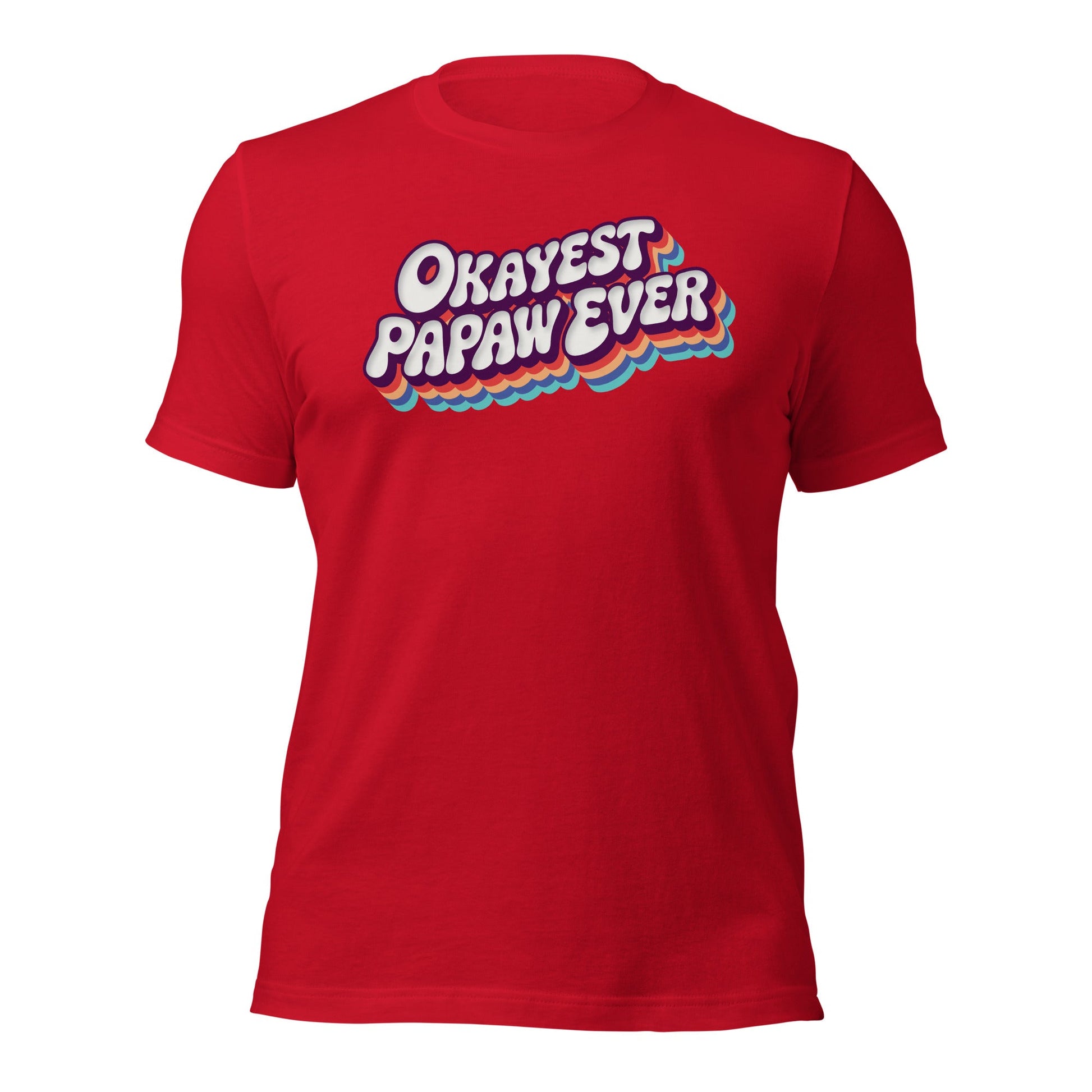 Okayest Papaw Ever Retro Typography T-Shirt - Inken Image