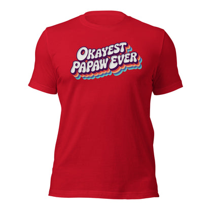 Okayest Papaw Ever Retro Typography T-Shirt - Inken Image