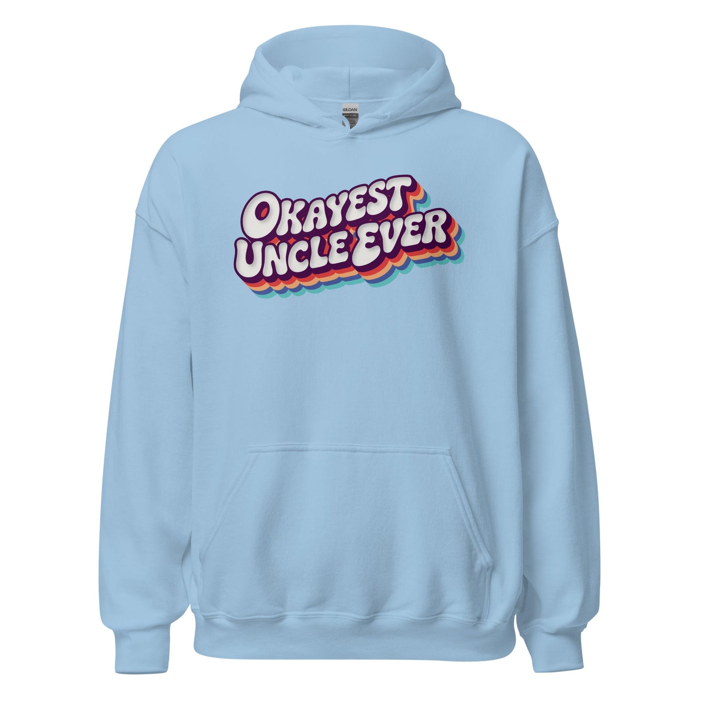 Okayest Uncle Ever Retro Typography Hoodie - Inken Image