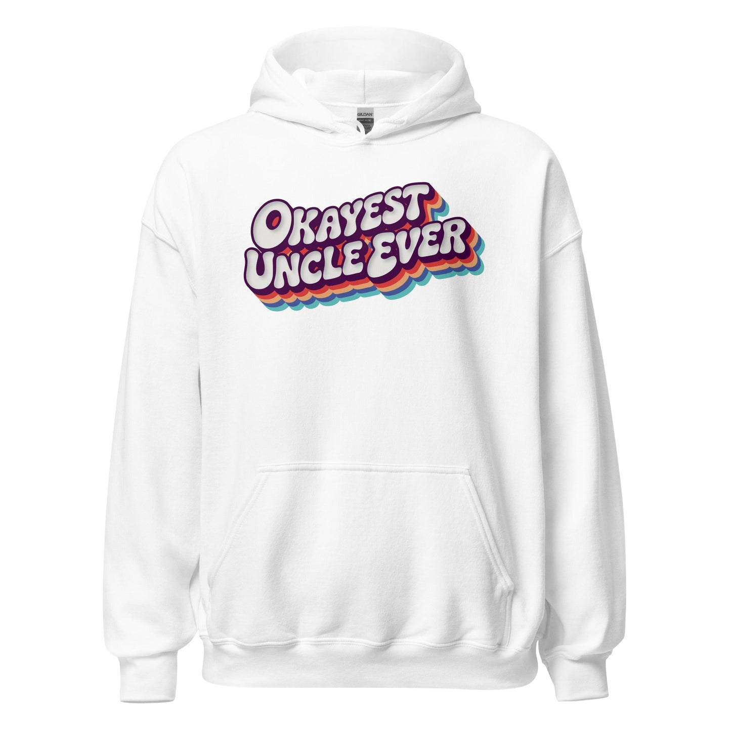 Okayest Uncle Ever Retro Typography Hoodie - Inken Image