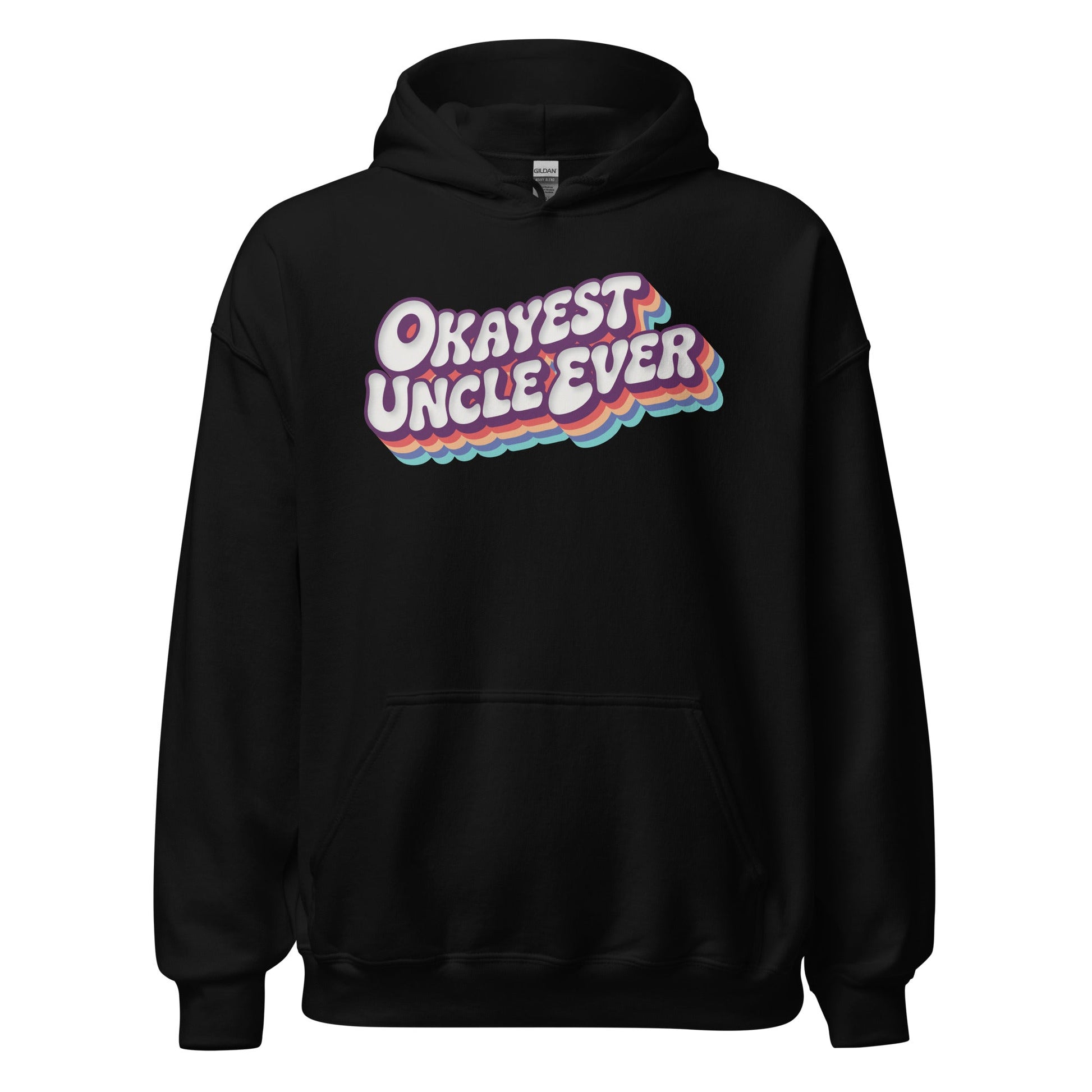 Okayest Uncle Ever Retro Typography Hoodie - Inken Image