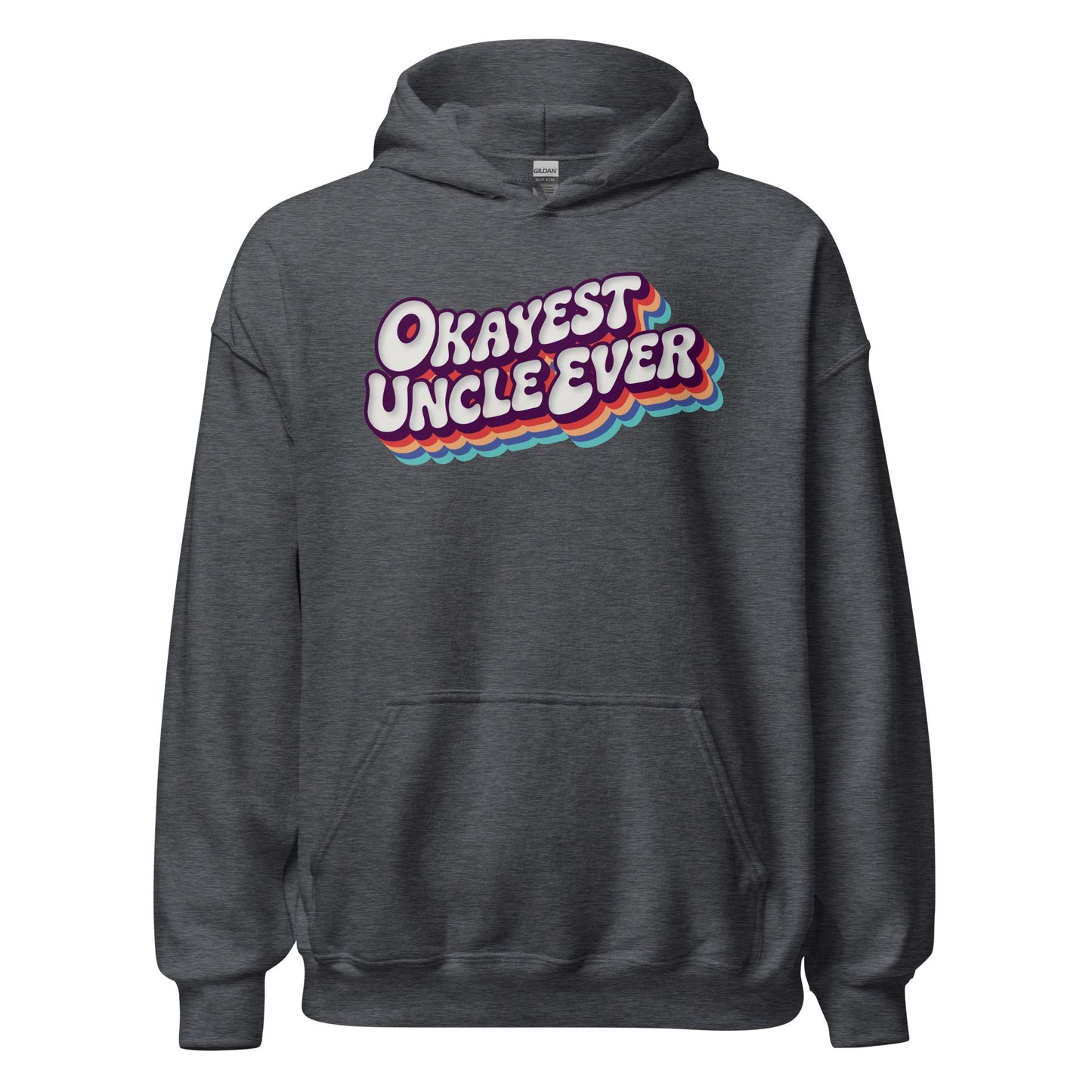 Okayest Uncle Ever Retro Typography Hoodie - Inken Image