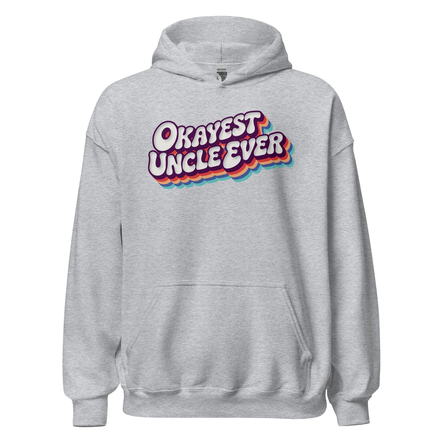 Okayest Uncle Ever Retro Typography Hoodie - Inken Image