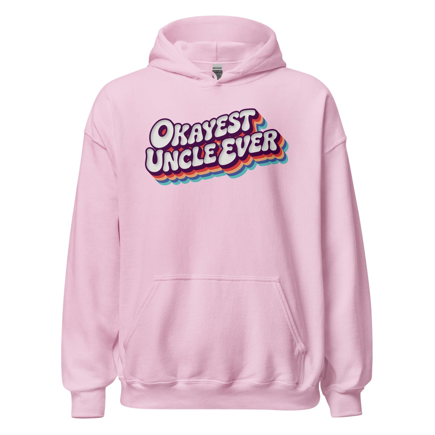 Okayest Uncle Ever Retro Typography Hoodie - Inken Image
