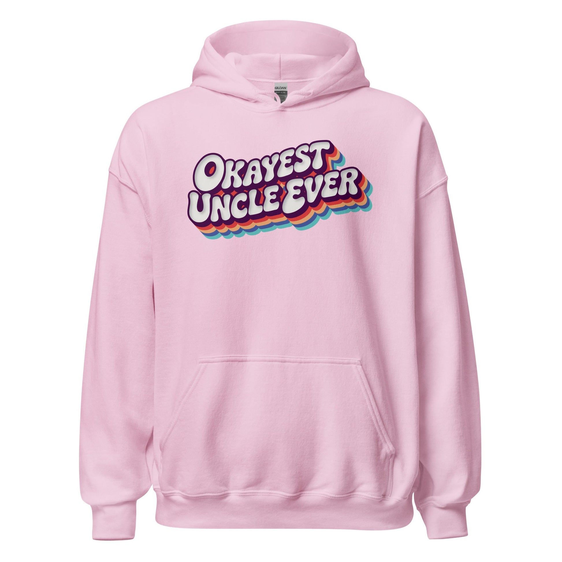 Okayest Uncle Ever Retro Typography Hoodie - Inken Image