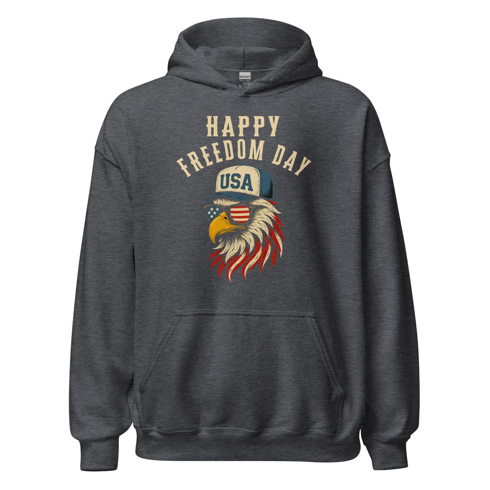 Patriotic Bald Eagle Happy Freedom Day Hoodie - Inken Image