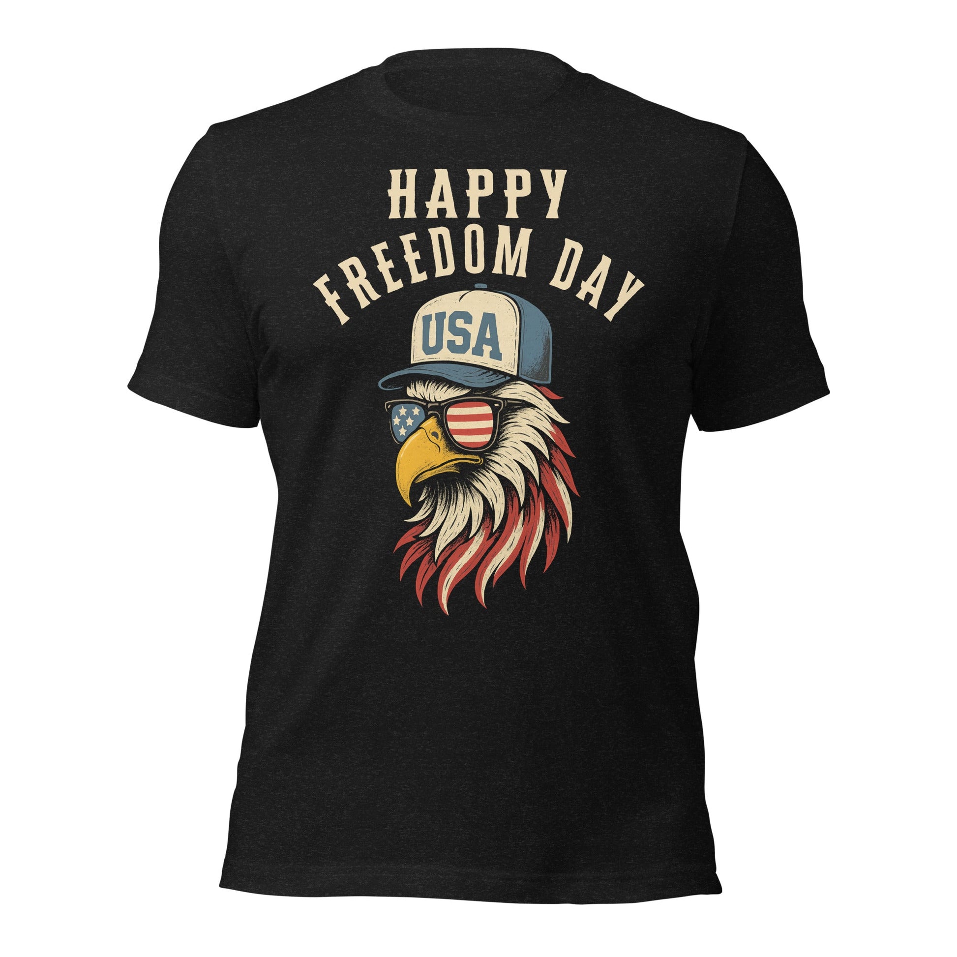 Patriotic Bald Eagle Happy Freedom Day T-Shirt - Inken Image