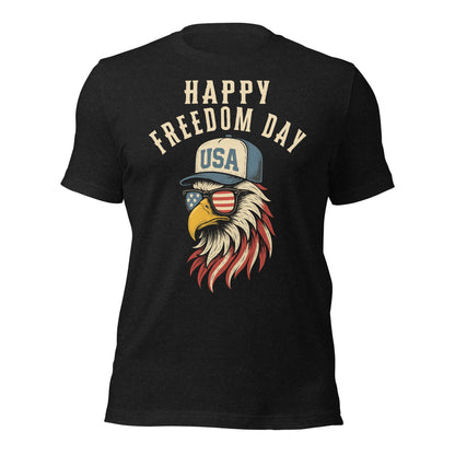 Patriotic Bald Eagle Happy Freedom Day T-Shirt - Inken Image