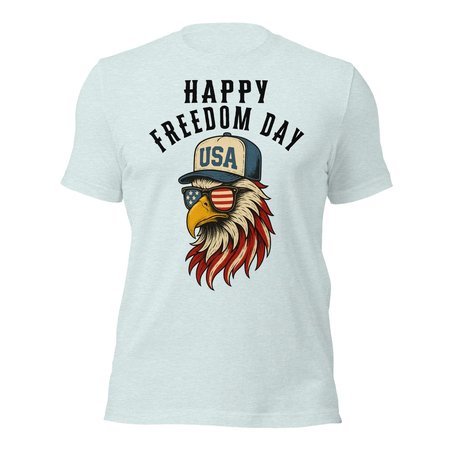 Patriotic Bald Eagle Happy Freedom Day T-Shirt - Inken Image