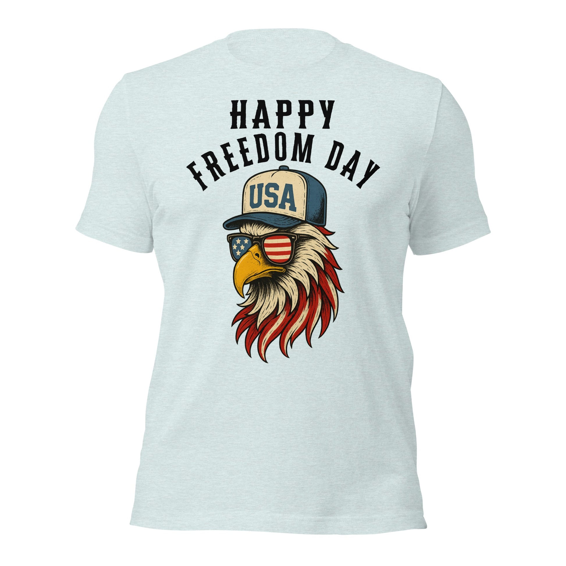 Patriotic Bald Eagle Happy Freedom Day T-Shirt - Inken Image