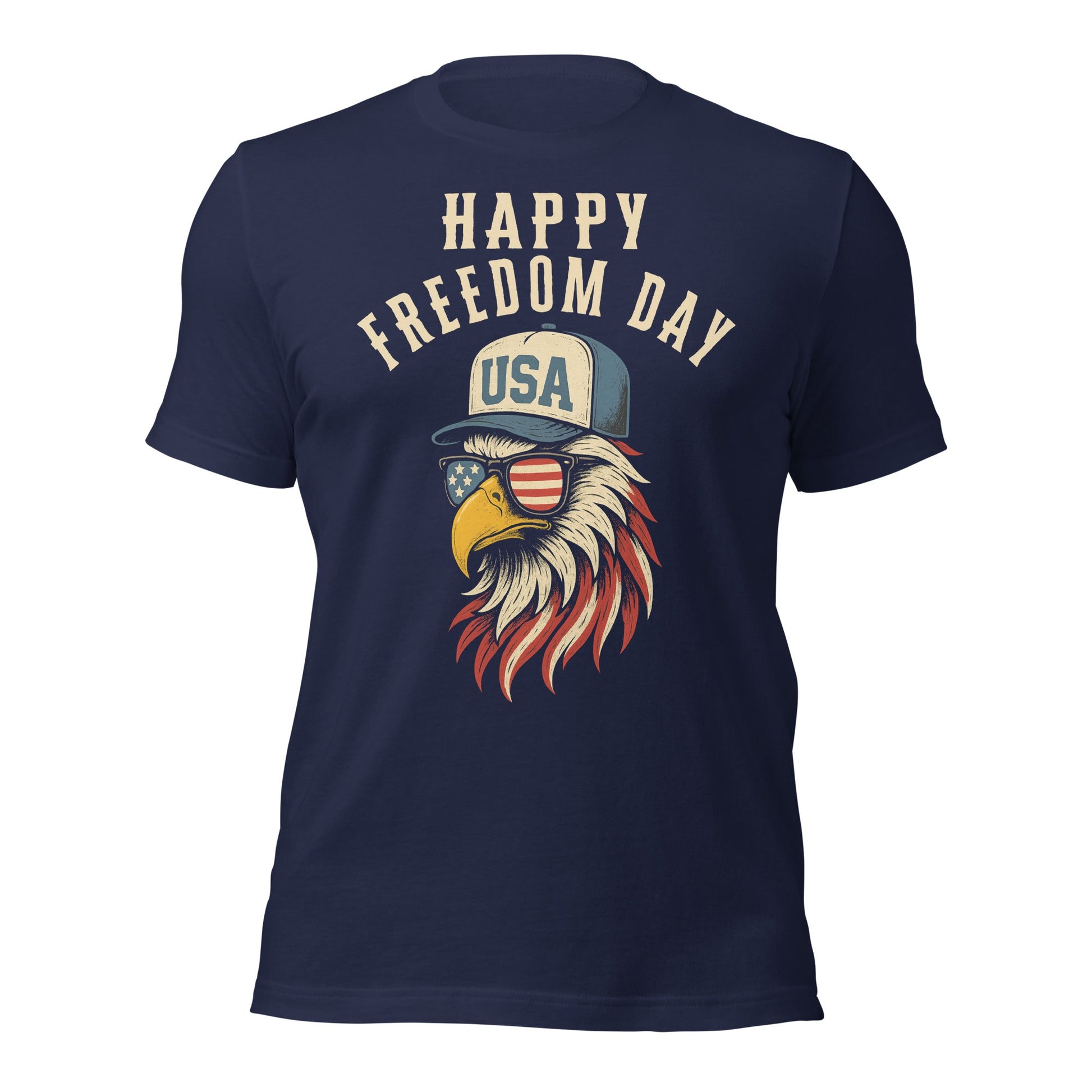 Patriotic Bald Eagle Happy Freedom Day T-Shirt - Inken Image