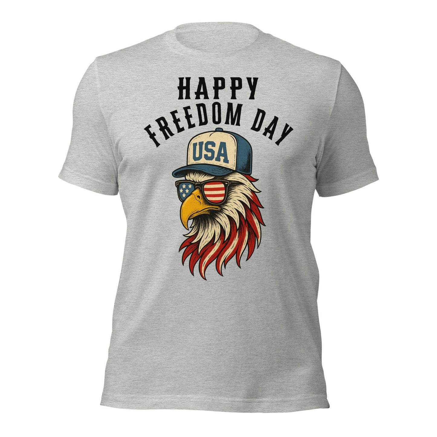 Patriotic Bald Eagle Happy Freedom Day T-Shirt - Inken Image
