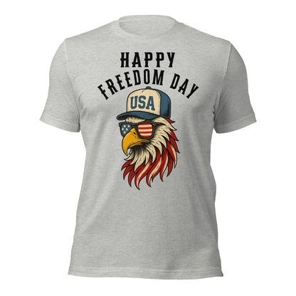Patriotic Bald Eagle Happy Freedom Day T-Shirt - Inken Image