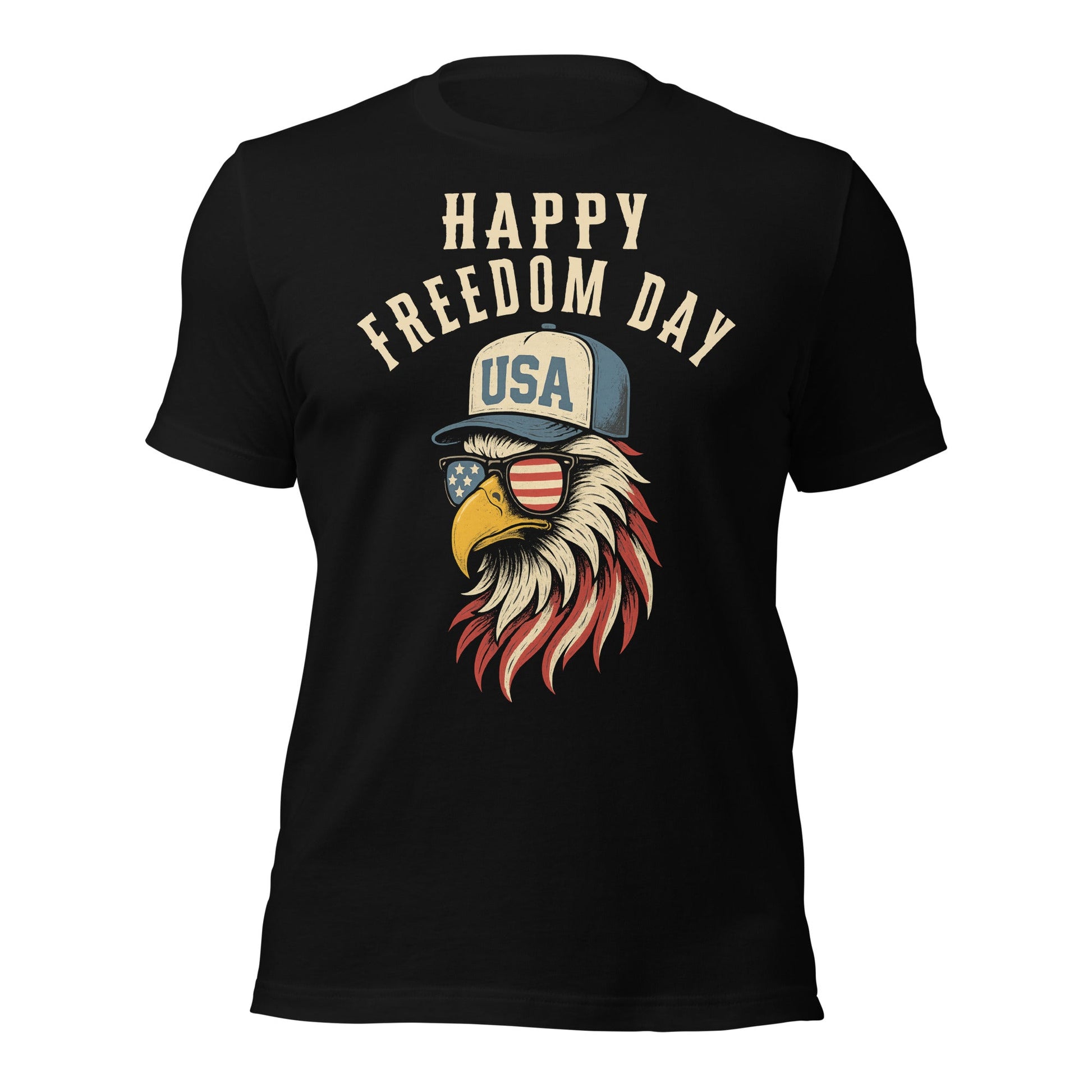 Patriotic Bald Eagle Happy Freedom Day T-Shirt - Inken Image