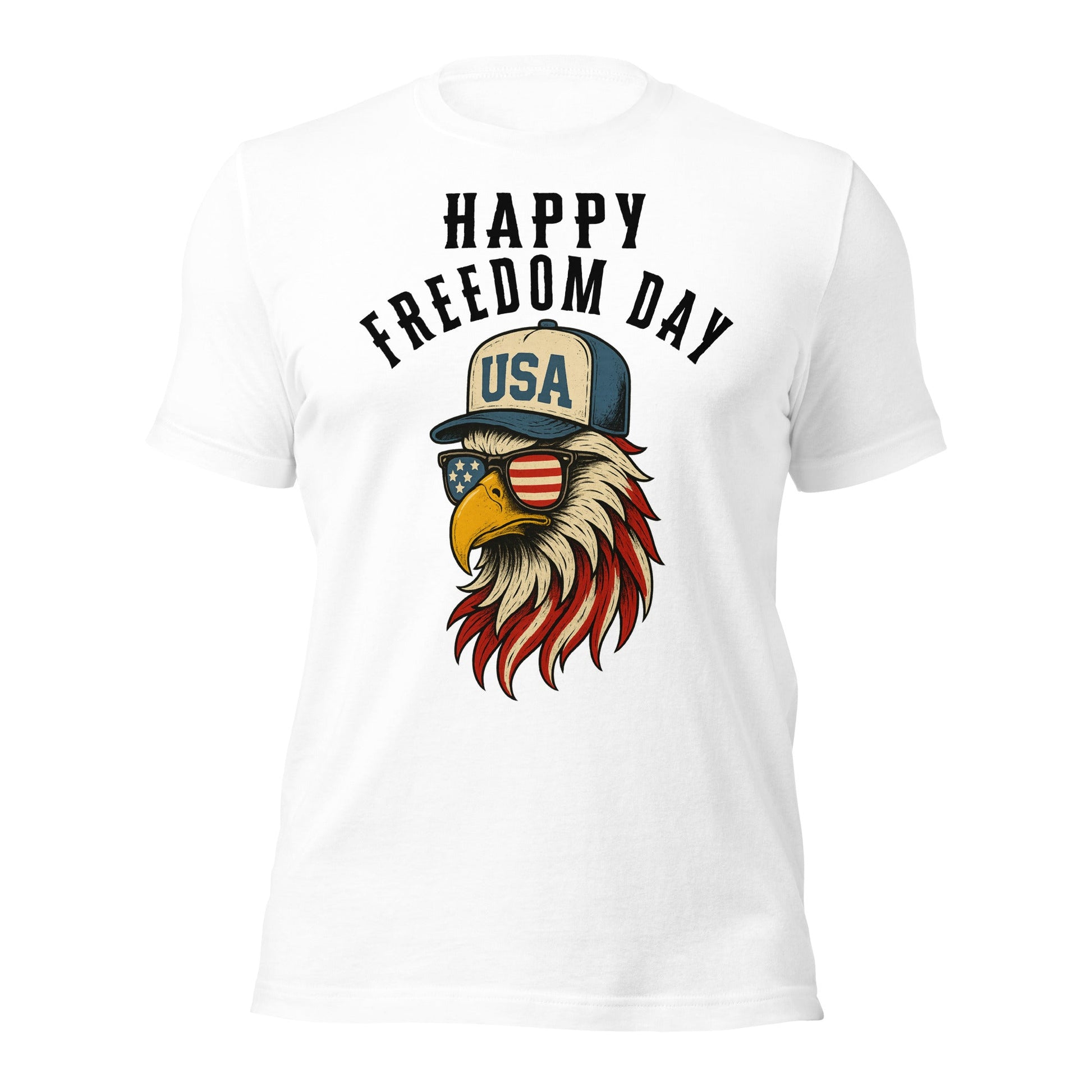 Patriotic Bald Eagle Happy Freedom Day T-Shirt - Inken Image