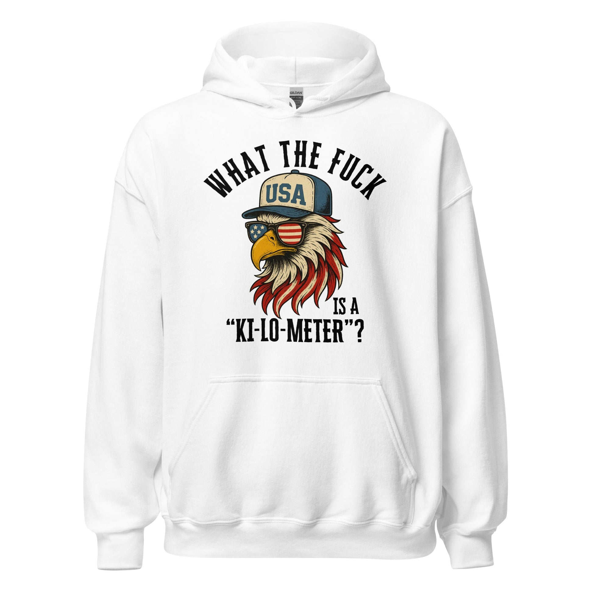Patriotic Bald Eagle Ki - Lo - Meter Hoodie - Inken Image