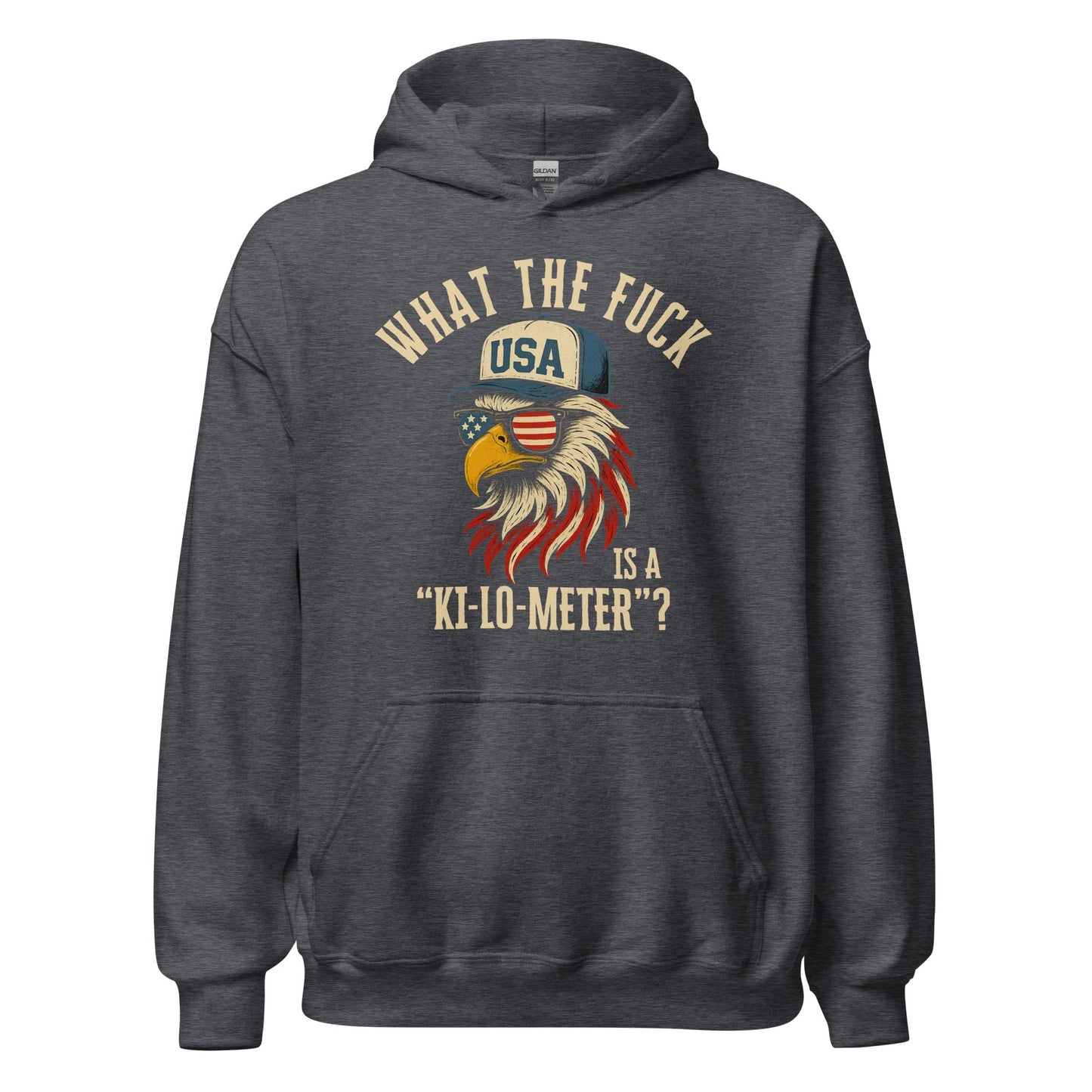 Patriotic Bald Eagle Ki - Lo - Meter Hoodie - Inken Image