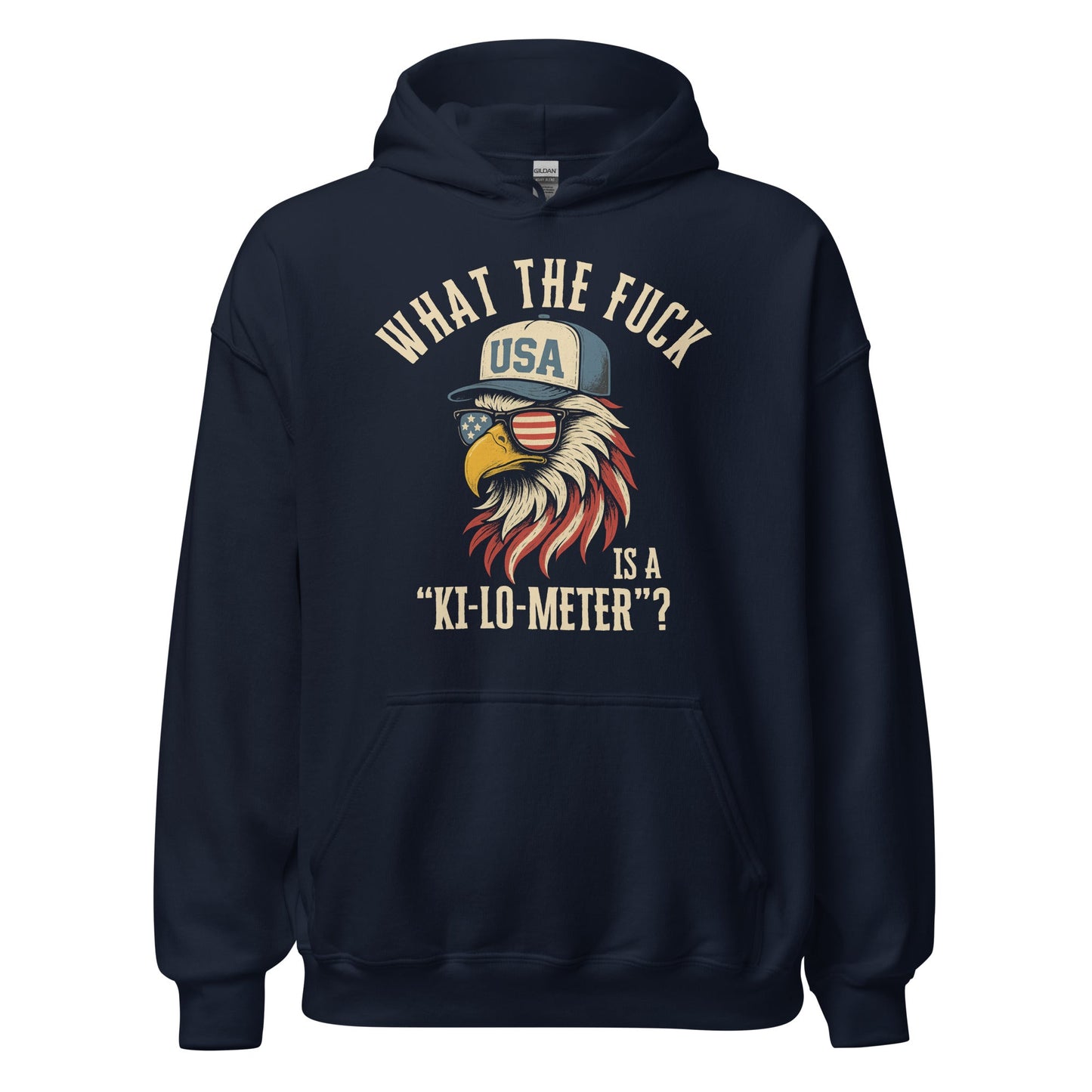 Patriotic Bald Eagle Ki - Lo - Meter Hoodie - Inken Image