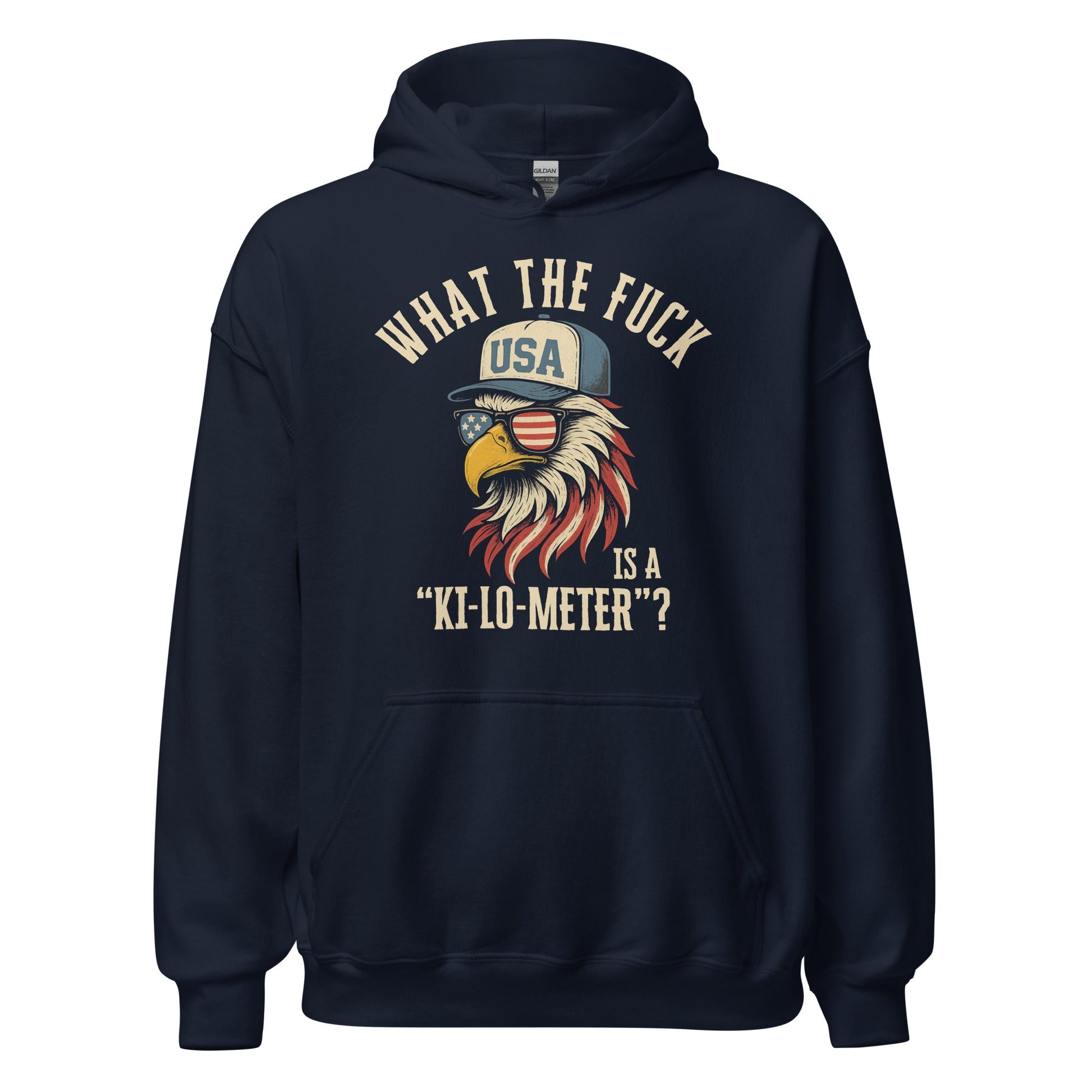 Patriotic Bald Eagle Ki - Lo - Meter Hoodie - Inken Image