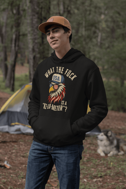 Patriotic Bald Eagle Ki - Lo - Meter Hoodie - Inken Image