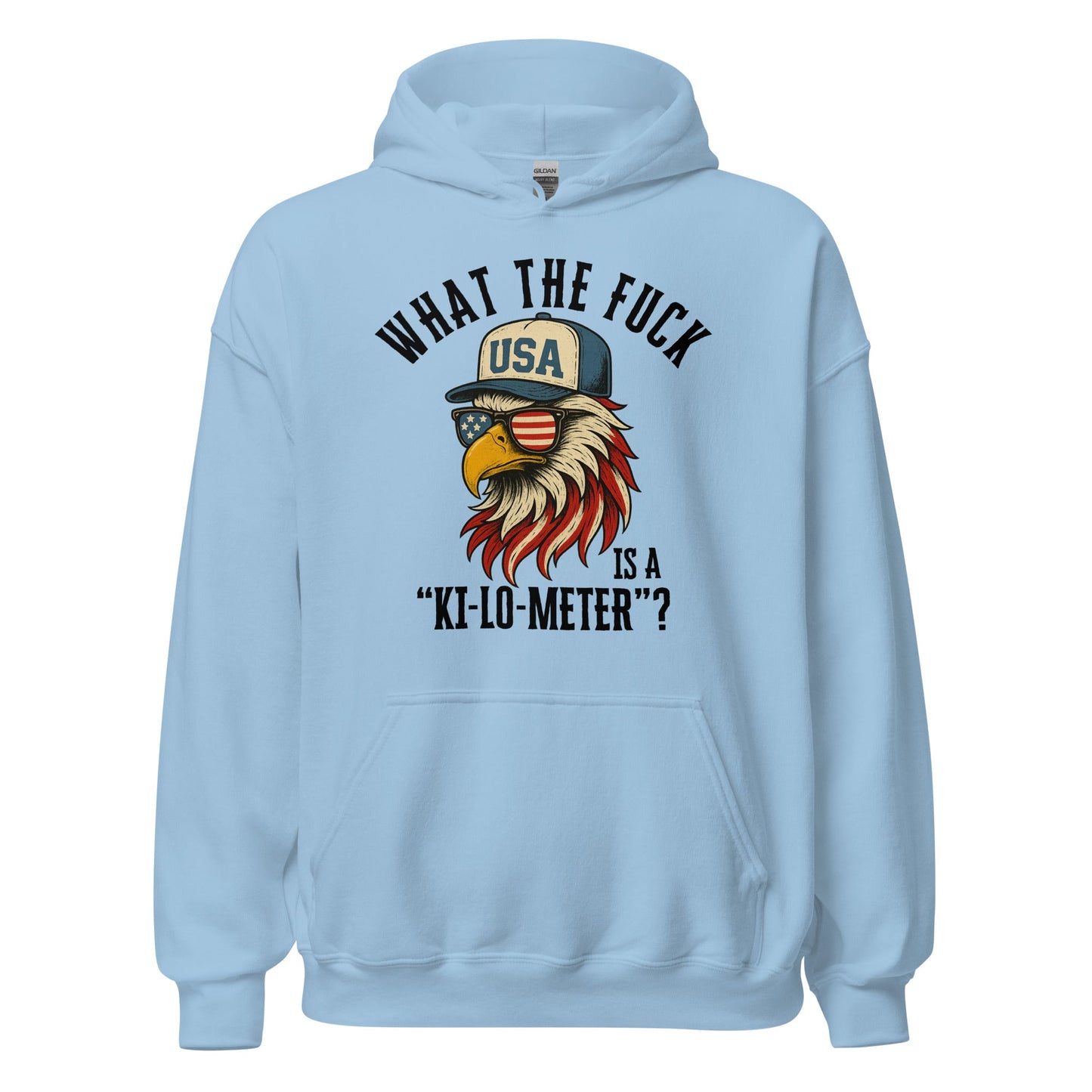 Patriotic Bald Eagle Ki - Lo - Meter Hoodie - Inken Image