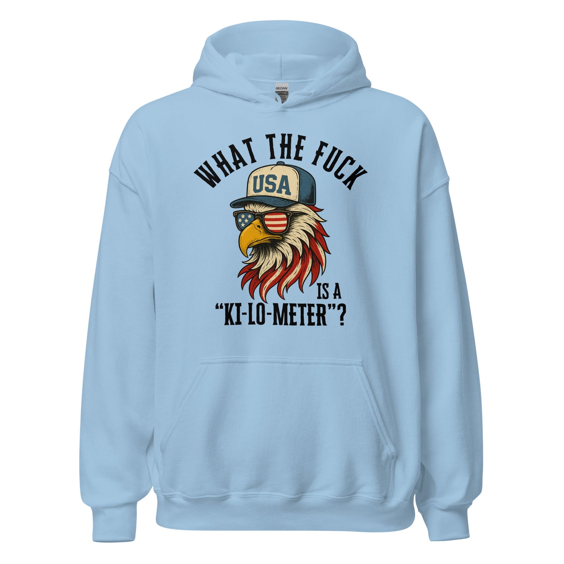 Patriotic Bald Eagle Ki - Lo - Meter Hoodie - Inken Image