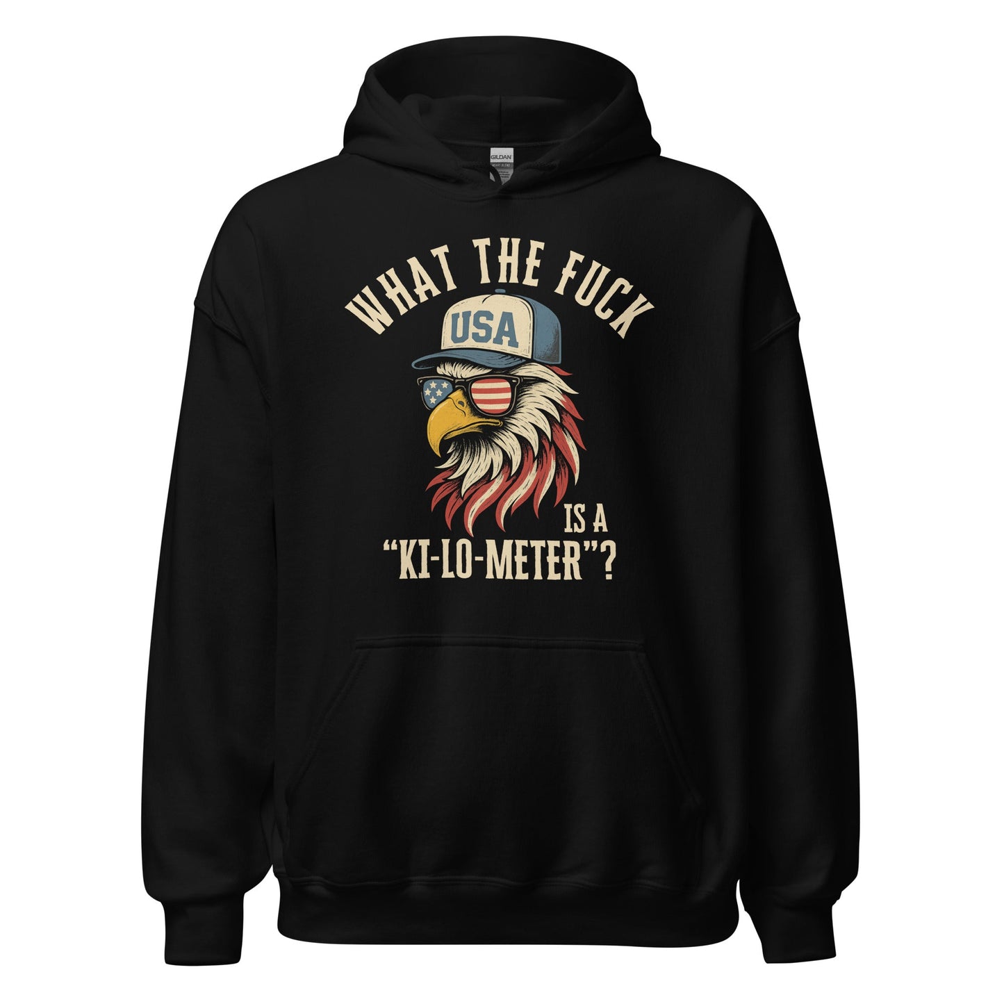 Patriotic Bald Eagle Ki - Lo - Meter Hoodie - Inken Image