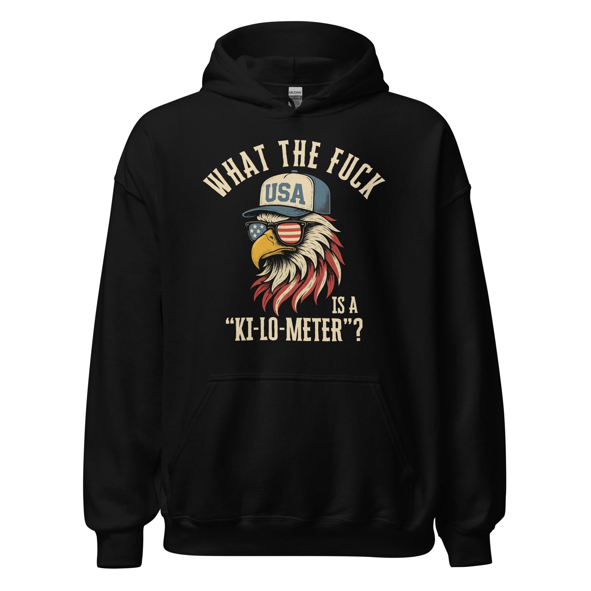 Patriotic Bald Eagle Ki - Lo - Meter Hoodie - Inken Image