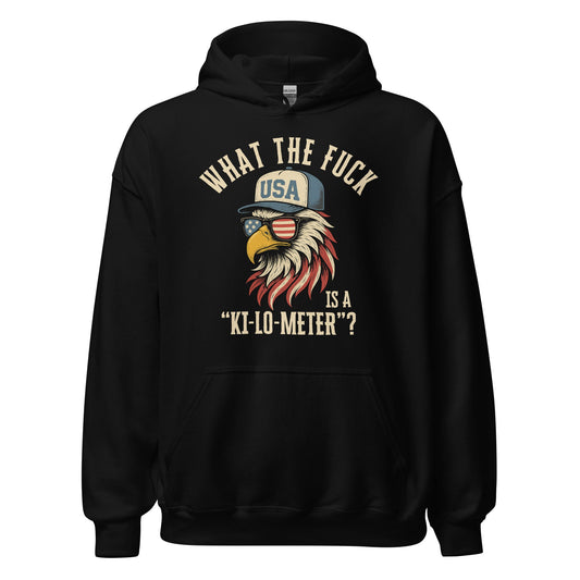 Patriotic Bald Eagle Ki - Lo - Meter Hoodie - Inken Image