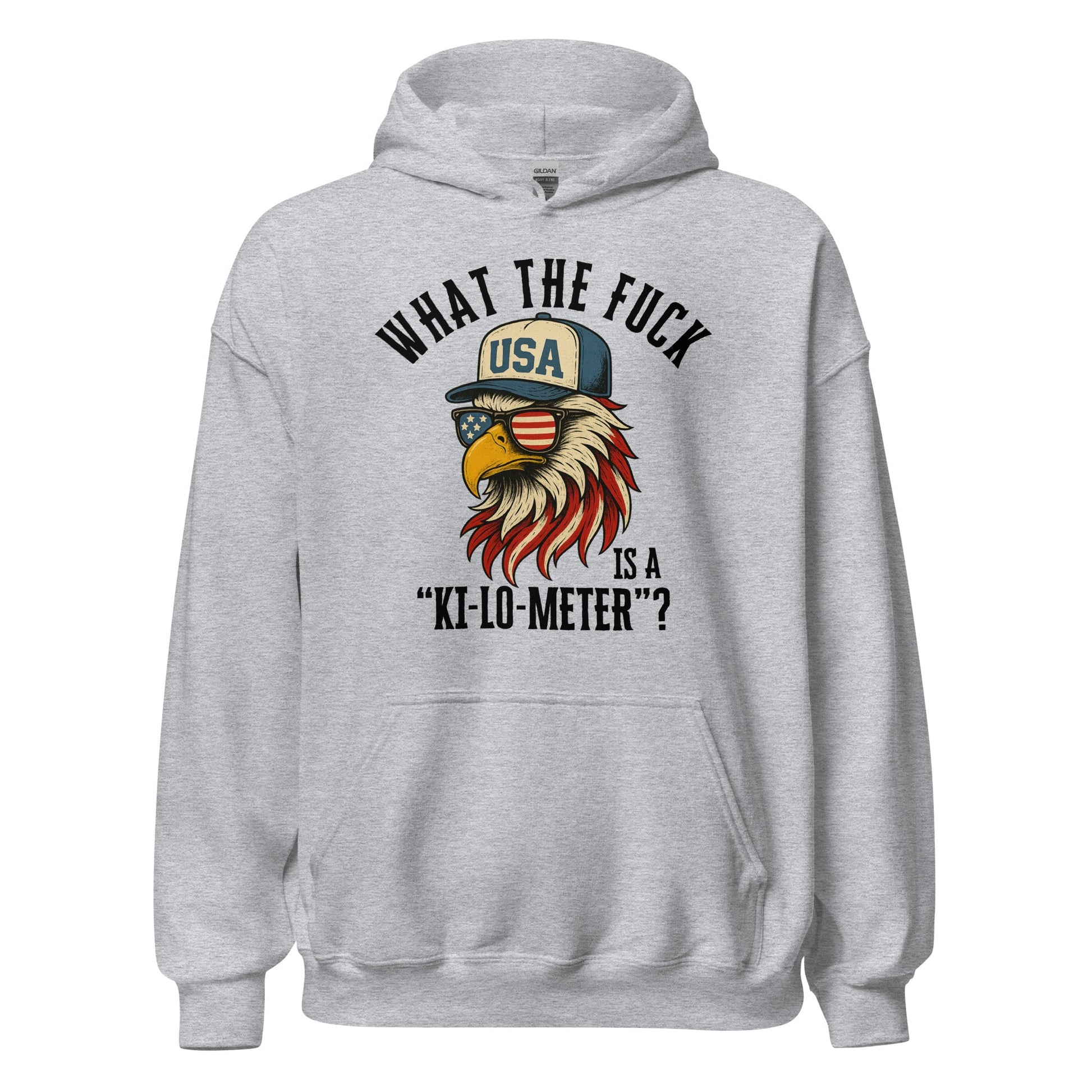Patriotic Bald Eagle Ki - Lo - Meter Hoodie - Inken Image
