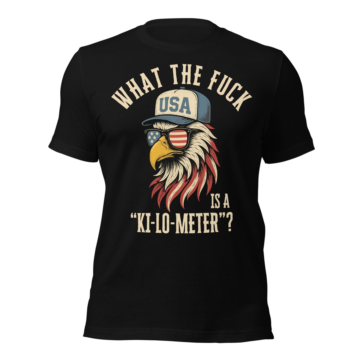 Patriotic Bald Eagle Ki - Lo - Meter T-Shirt - Inken Image