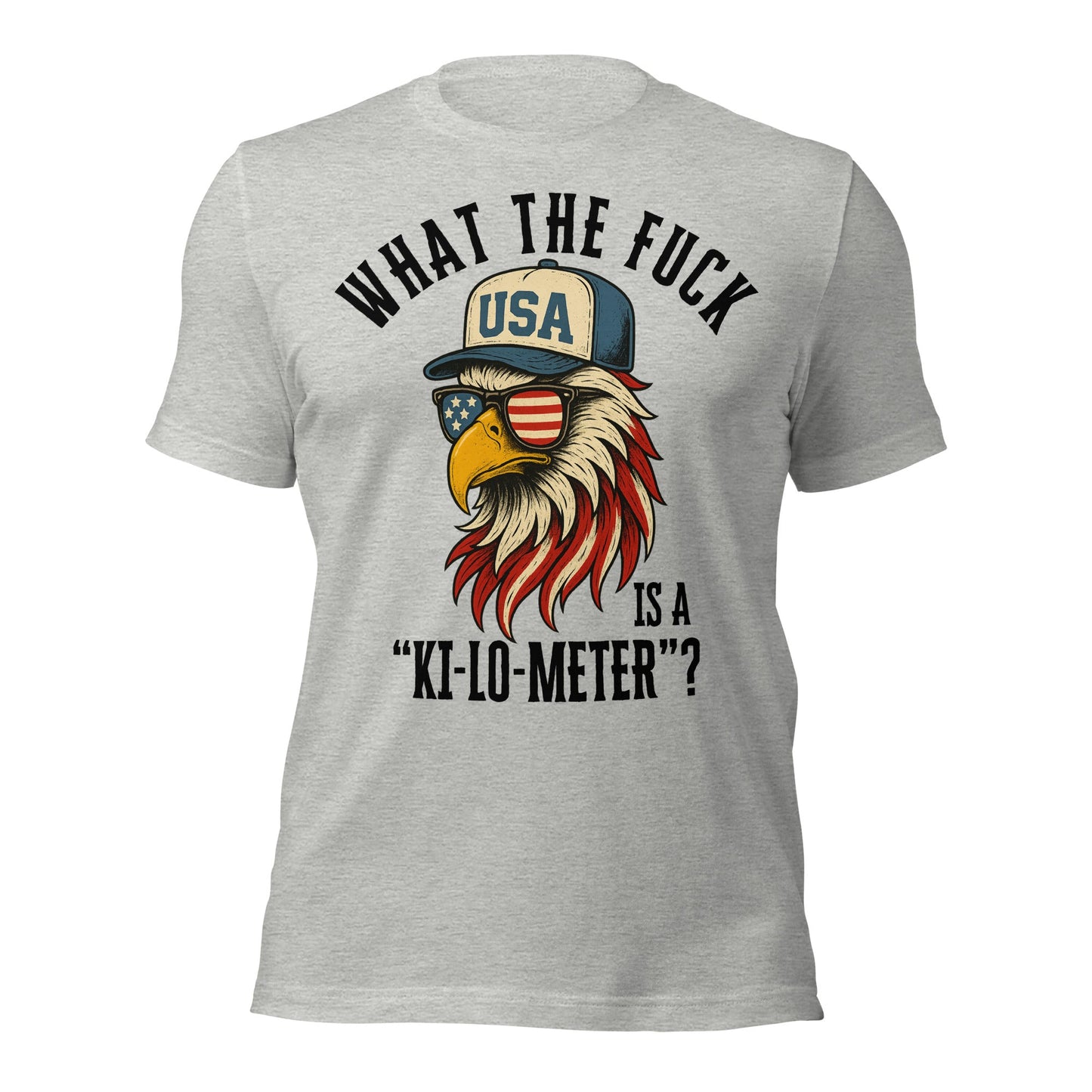 Patriotic Bald Eagle Ki - Lo - Meter T-Shirt - Inken Image