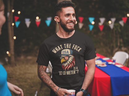 Patriotic Bald Eagle Ki - Lo - Meter T-Shirt - Inken Image