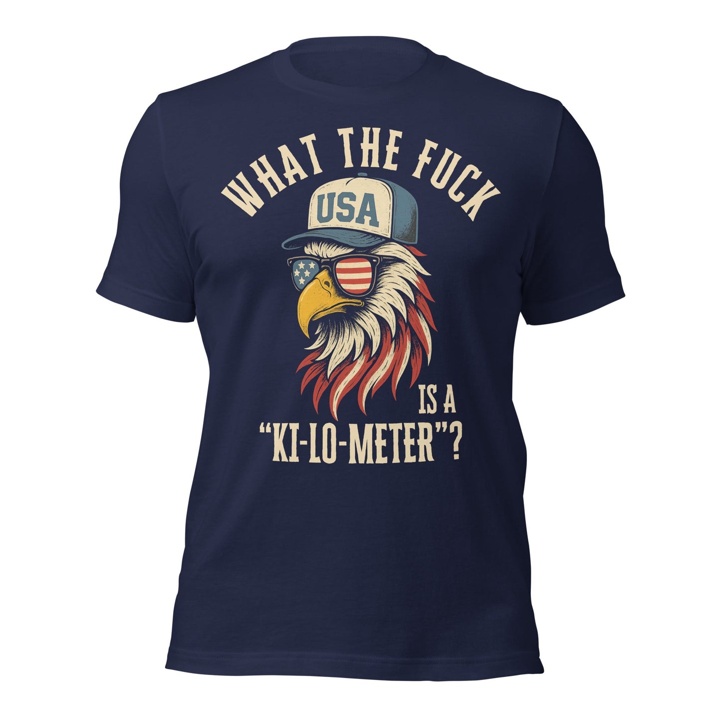 Patriotic Bald Eagle Ki - Lo - Meter T-Shirt - Inken Image