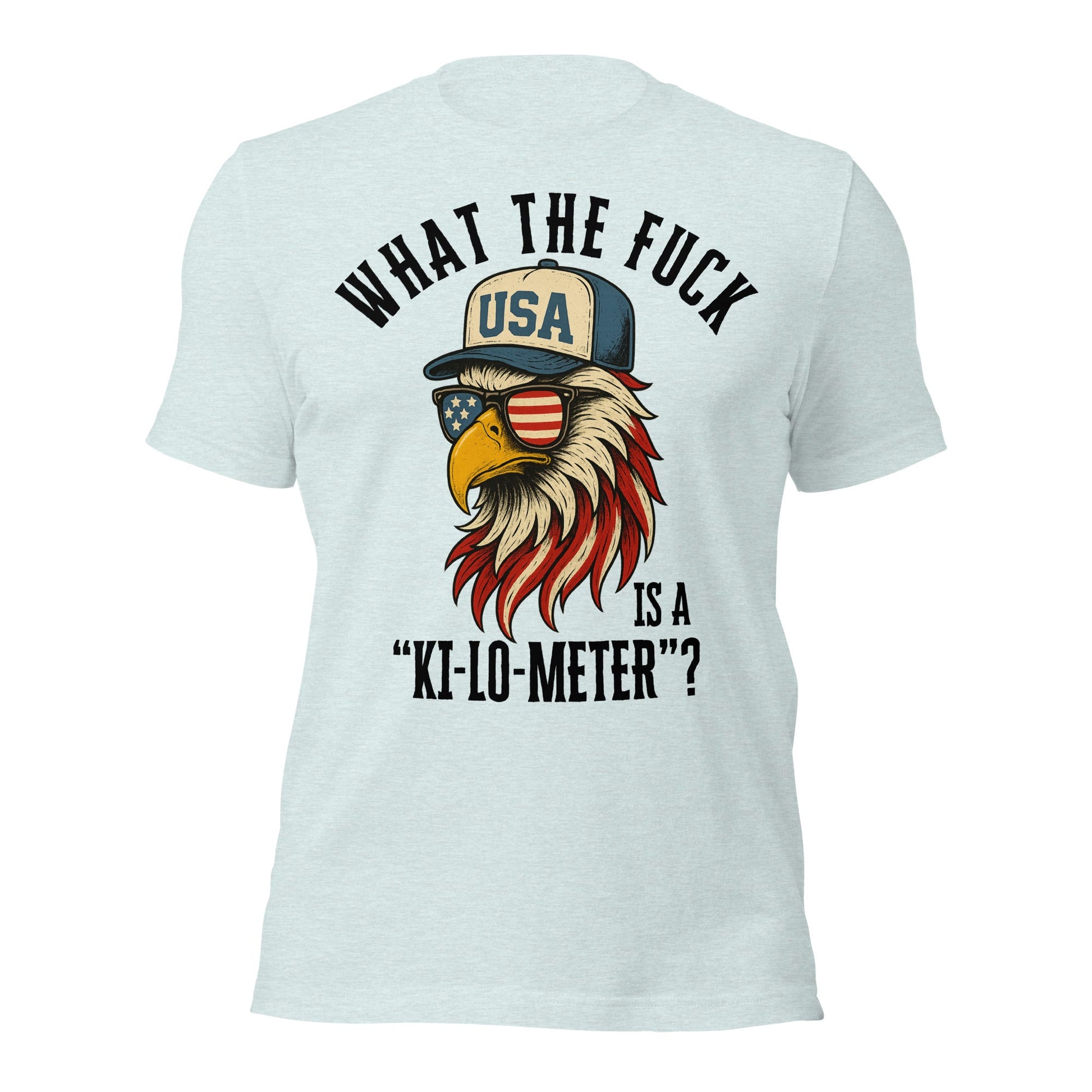 Patriotic Bald Eagle Ki - Lo - Meter T-Shirt - Inken Image