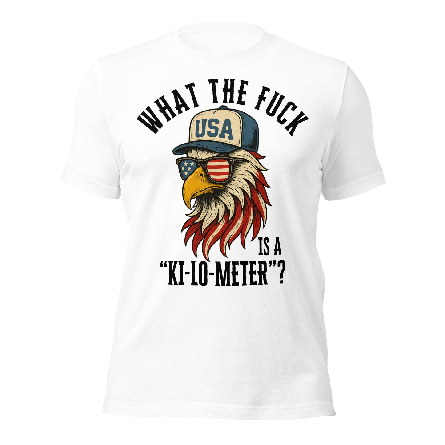 Patriotic Bald Eagle Ki - Lo - Meter T-Shirt - Inken Image
