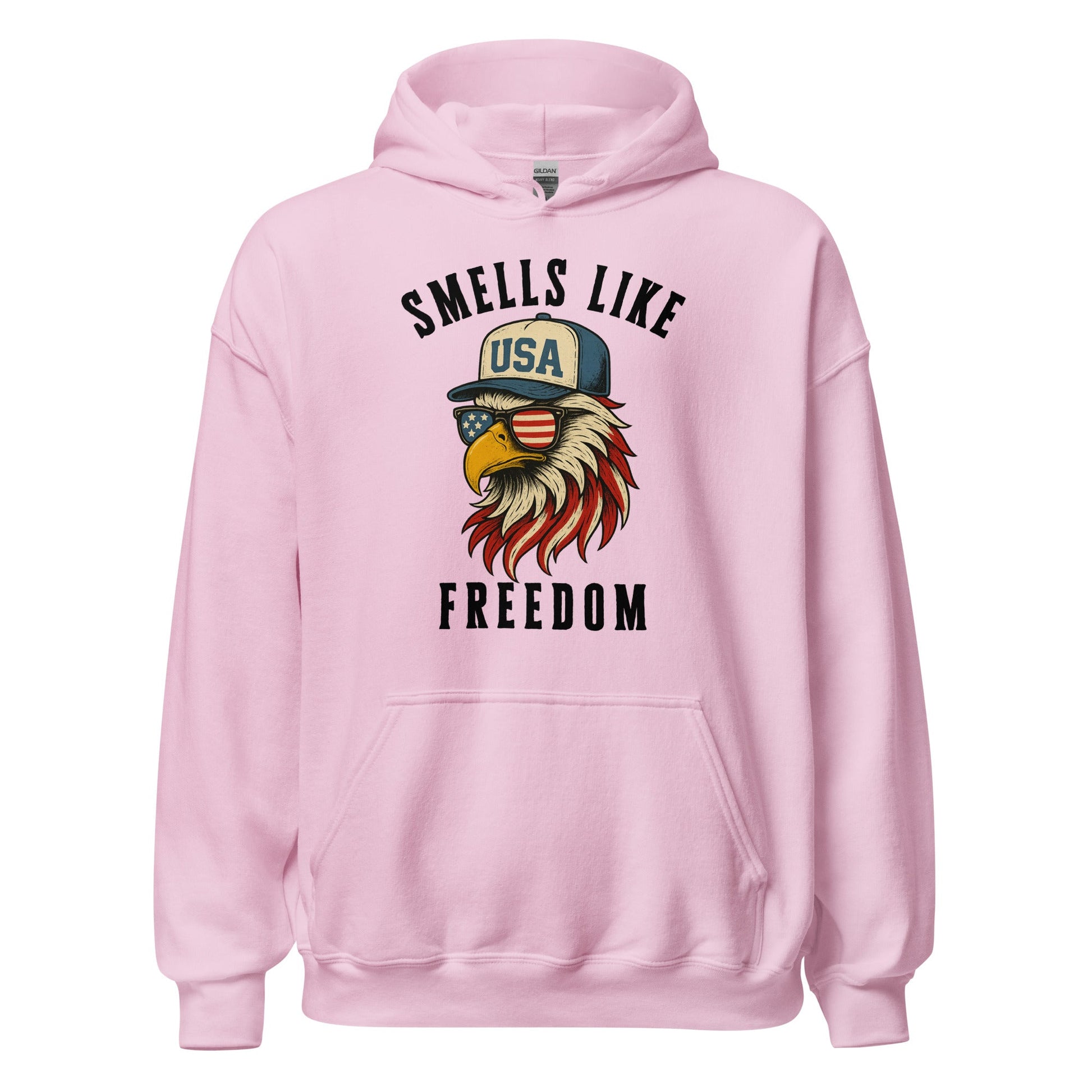 Patriotic Bald Eagle Smells Like Freedom Hoodie - Inken Image