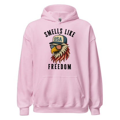 Patriotic Bald Eagle Smells Like Freedom Hoodie - Inken Image