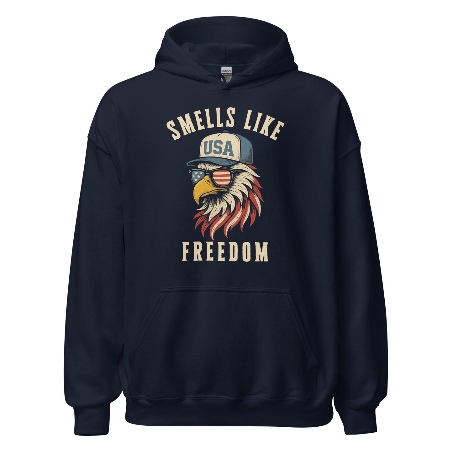 Patriotic Bald Eagle Smells Like Freedom Hoodie - Inken Image