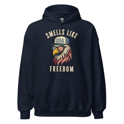 Patriotic Bald Eagle Smells Like Freedom Hoodie - Inken Image