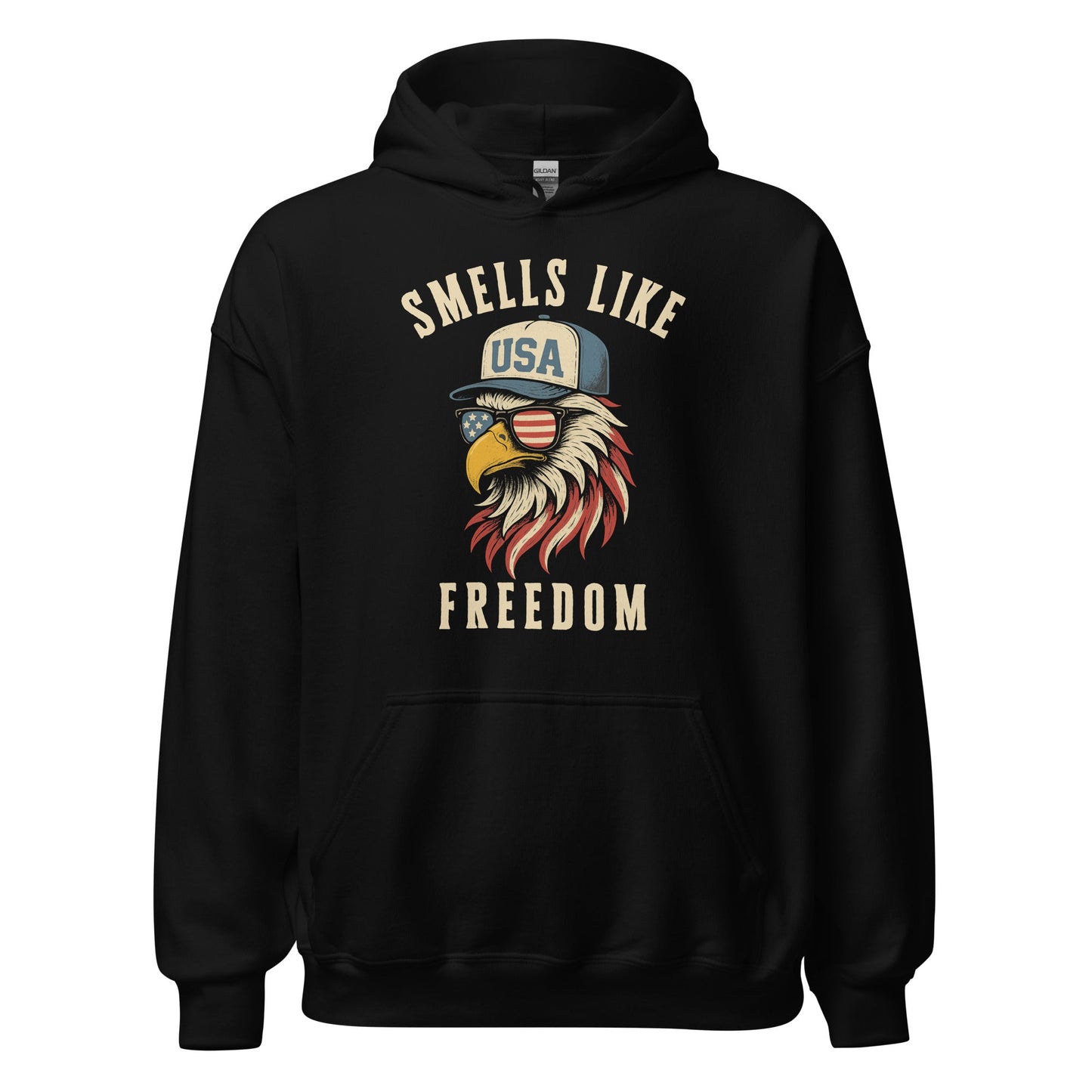 Patriotic Bald Eagle Smells Like Freedom Hoodie - Inken Image