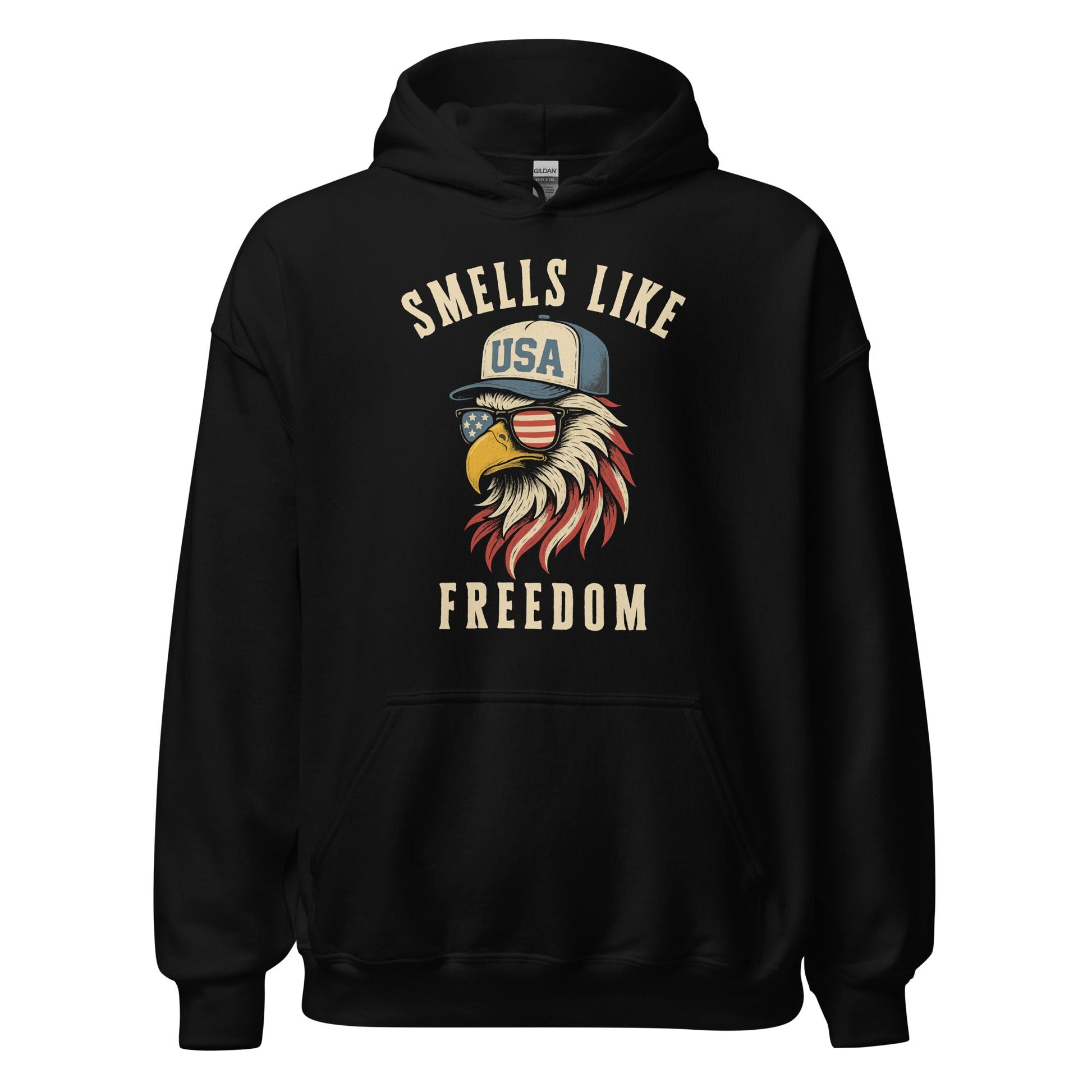 Patriotic Bald Eagle Smells Like Freedom Hoodie - Inken Image
