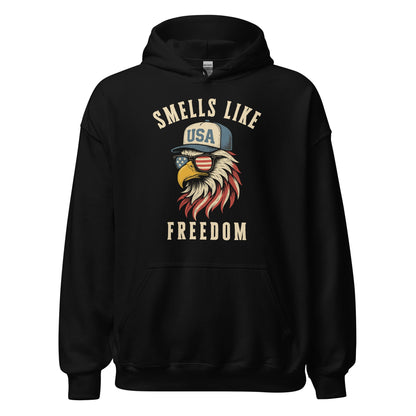 Patriotic Bald Eagle Smells Like Freedom Hoodie - Inken Image